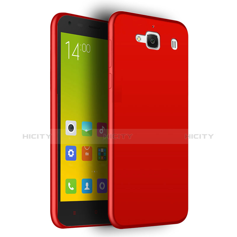 Etui Ultra Fine Silicone Souple pour Xiaomi Redmi 2A Rouge Plus