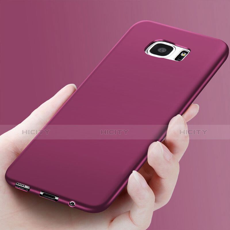 Etui Ultra Fine Silicone Souple R06 pour Samsung Galaxy S7 Edge G935F Violet Plus