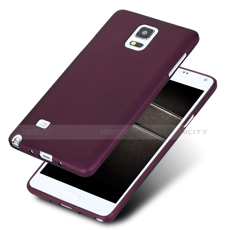 Etui Ultra Fine Silicone Souple S02 pour Samsung Galaxy Note 4 Duos N9100 Dual SIM Violet Plus