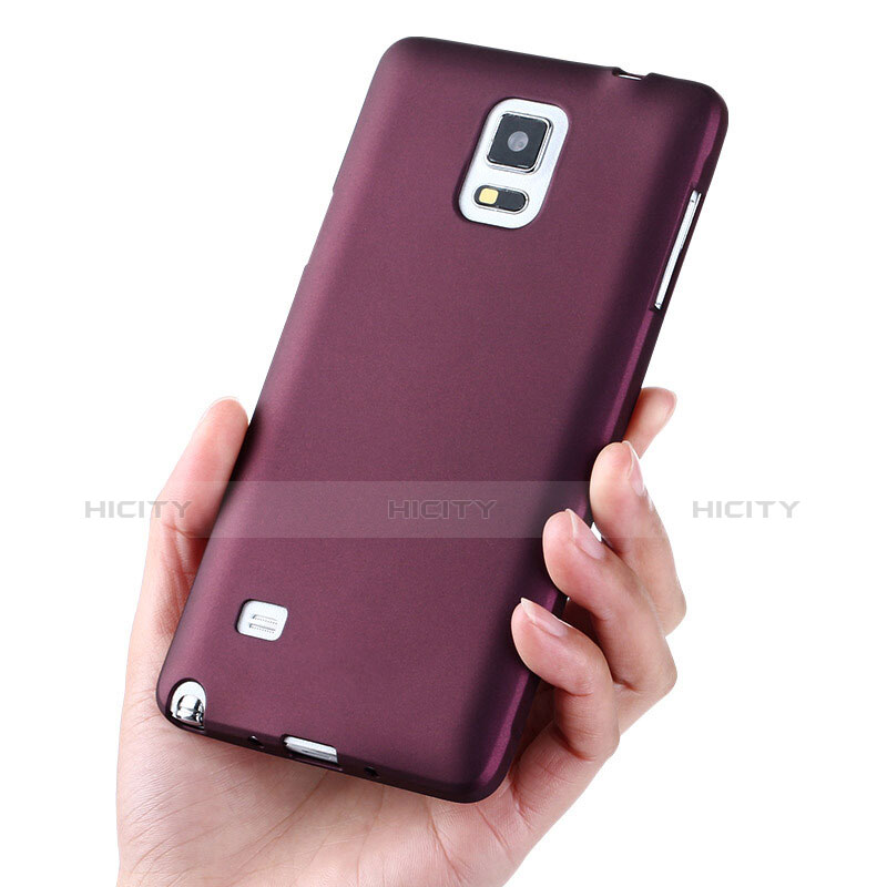 Etui Ultra Fine Silicone Souple S02 pour Samsung Galaxy Note 4 Duos N9100 Dual SIM Violet Plus