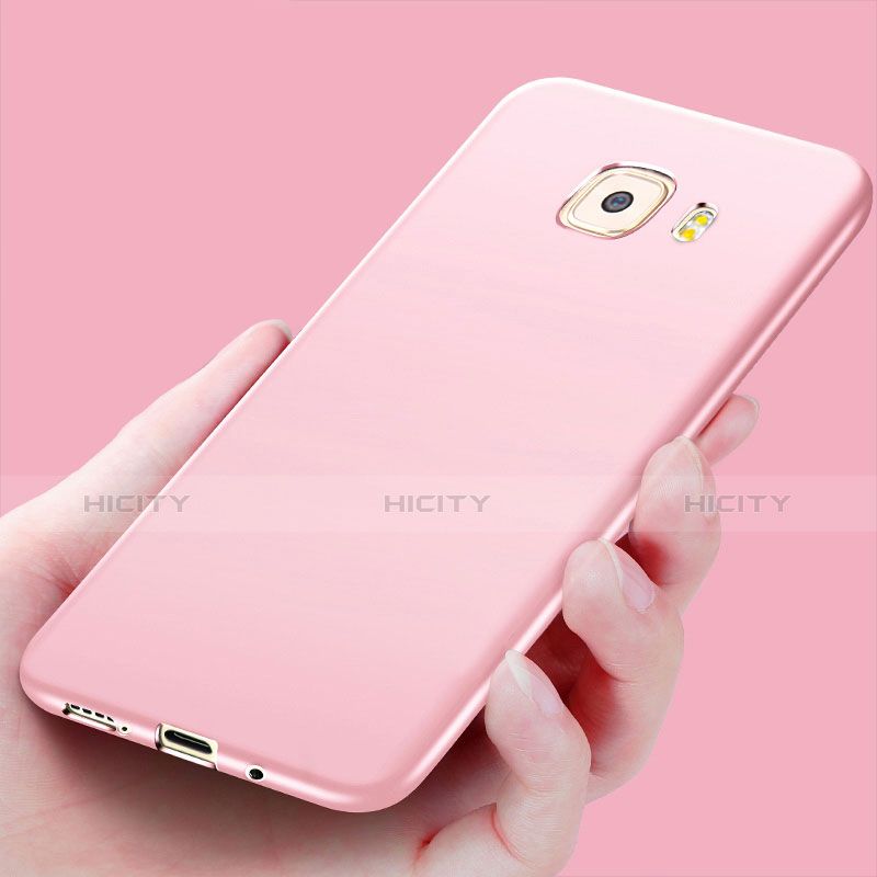 Etui Ultra Fine Silicone Souple S03 pour Samsung Galaxy C9 Pro C9000 Rose Plus