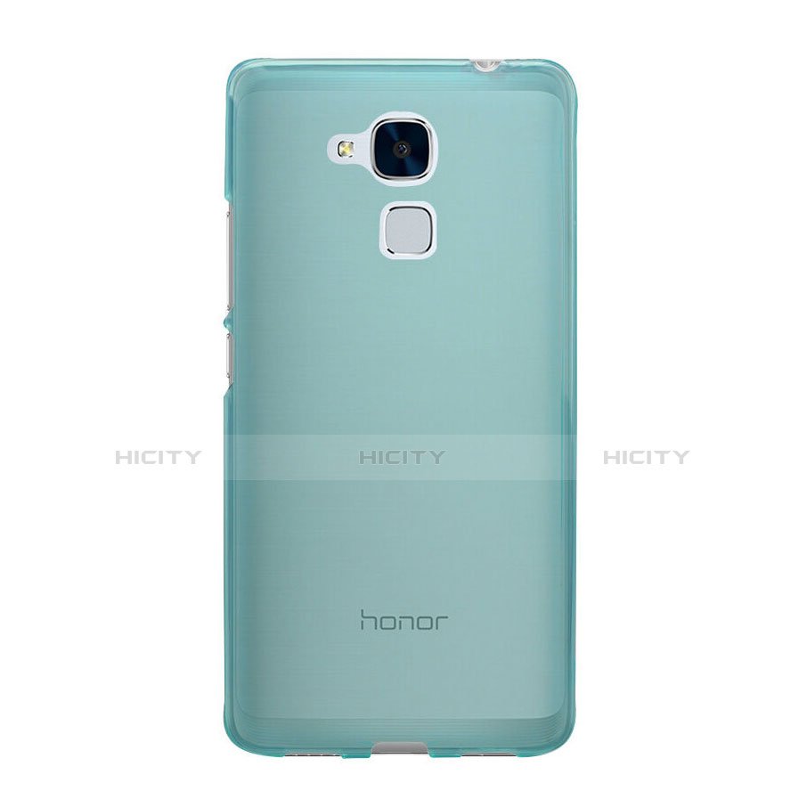 Etui Ultra Fine Silicone Souple Transparente pour Huawei Honor 5C Bleu Plus