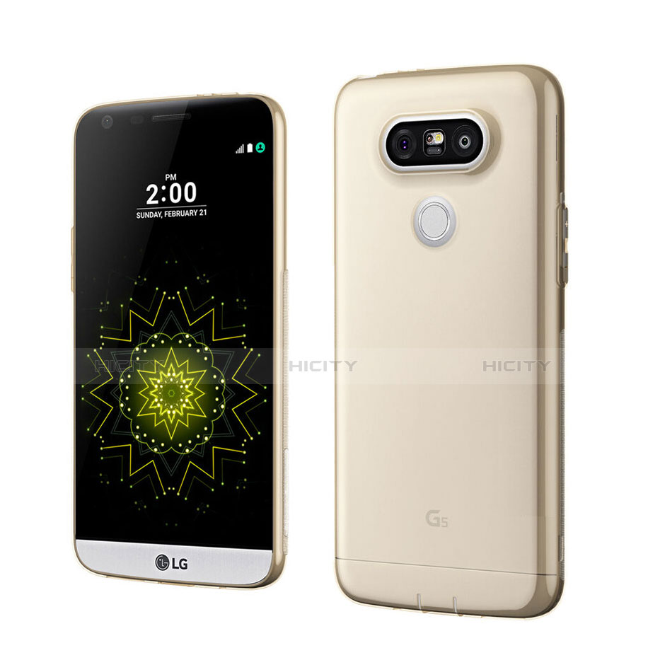 Etui Ultra Fine Silicone Souple Transparente pour LG G5 Or Plus