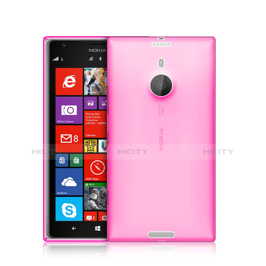 Etui Ultra Fine Silicone Souple Transparente pour Nokia Lumia 1520 Rose Plus