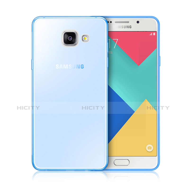 Etui Ultra Fine Silicone Souple Transparente pour Samsung Galaxy A3 (2016) SM-A310F Bleu Plus