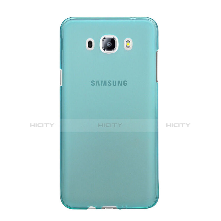 Etui Ultra Fine Silicone Souple Transparente pour Samsung Galaxy J5 Duos (2016) Bleu Plus