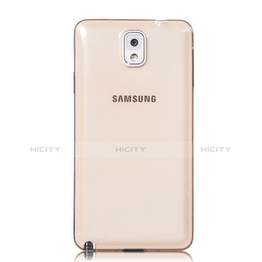 Etui Ultra Fine Silicone Souple Transparente pour Samsung Galaxy Note 3 N9000 Or Plus