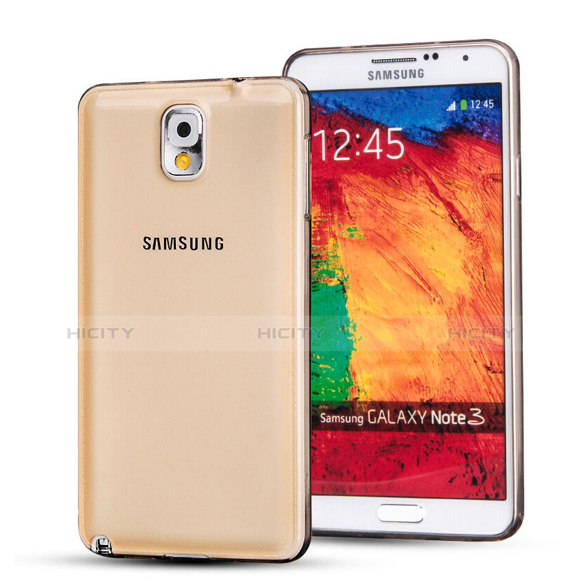 Etui Ultra Fine Silicone Souple Transparente pour Samsung Galaxy Note 3 N9000 Or Plus