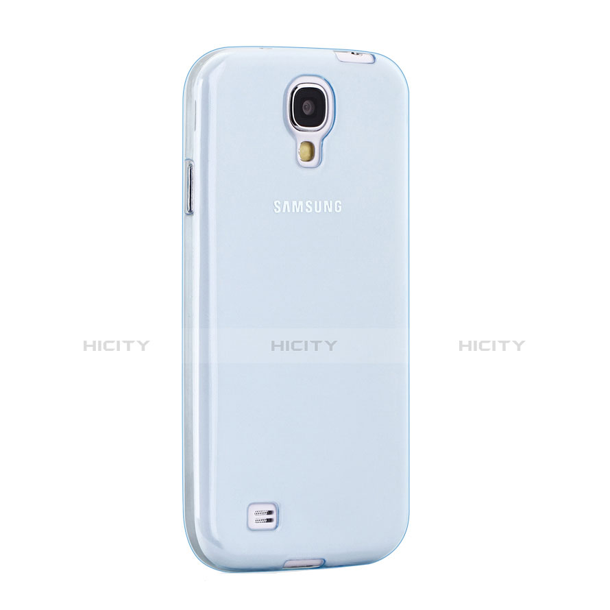 Etui Ultra Fine Silicone Souple Transparente pour Samsung Galaxy S4 i9500 i9505 Bleu Plus