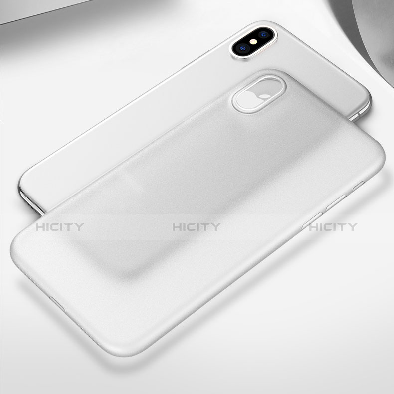 Etui Ultra Fine Silicone Souple Transparente T04 pour Apple iPhone Xs Max Blanc Plus