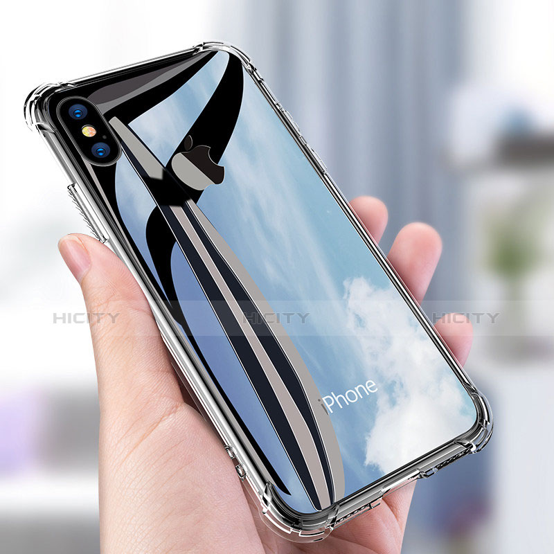 Etui Ultra Fine TPU Souple Transparente C04 pour Apple iPhone X Clair Plus