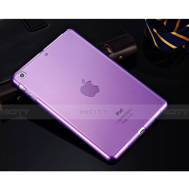 Etui Ultra Fine TPU Souple Transparente pour Apple iPad Mini 3 Violet Plus