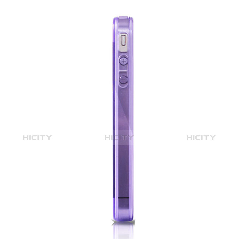 Etui Ultra Fine TPU Souple Transparente pour Apple iPhone 4 Violet Plus