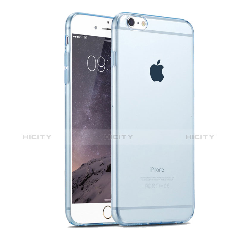 Etui Ultra Fine TPU Souple Transparente pour Apple iPhone 6 Plus Bleu Plus