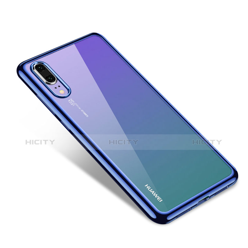 Etui Ultra Fine TPU Souple Transparente T03 pour Huawei P20 Bleu Plus