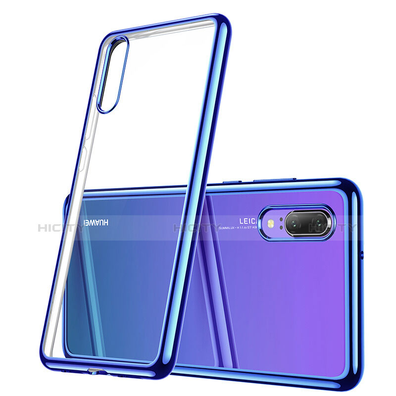 Etui Ultra Fine TPU Souple Transparente T03 pour Huawei P20 Bleu Plus