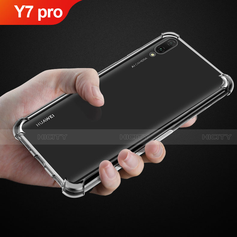 Etui Ultra Fine TPU Souple Transparente T03 pour Huawei Y7 (2019) Clair Plus