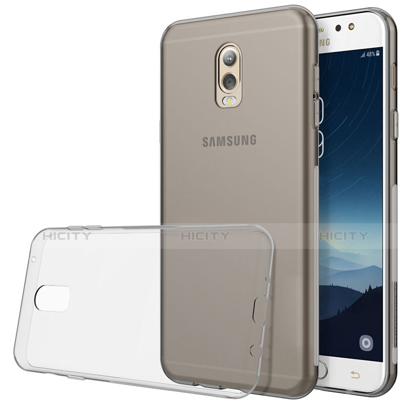 Etui Ultra Fine TPU Souple Transparente T03 pour Samsung Galaxy C7 (2017) Gris Plus