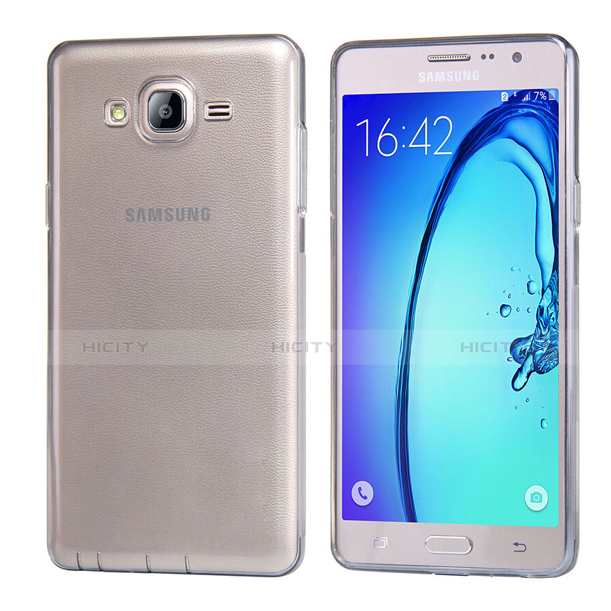 Etui Ultra Fine TPU Souple Transparente T03 pour Samsung Galaxy On7 G600FY Gris Plus