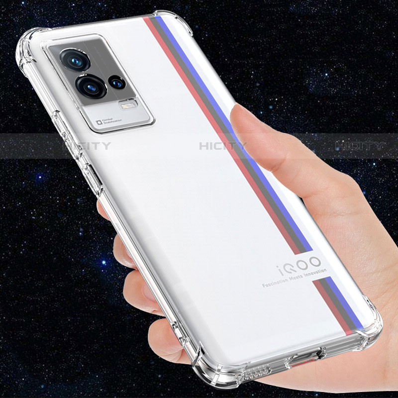 Etui Ultra Fine TPU Souple Transparente T03 pour Vivo iQOO 8 5G Clair Plus