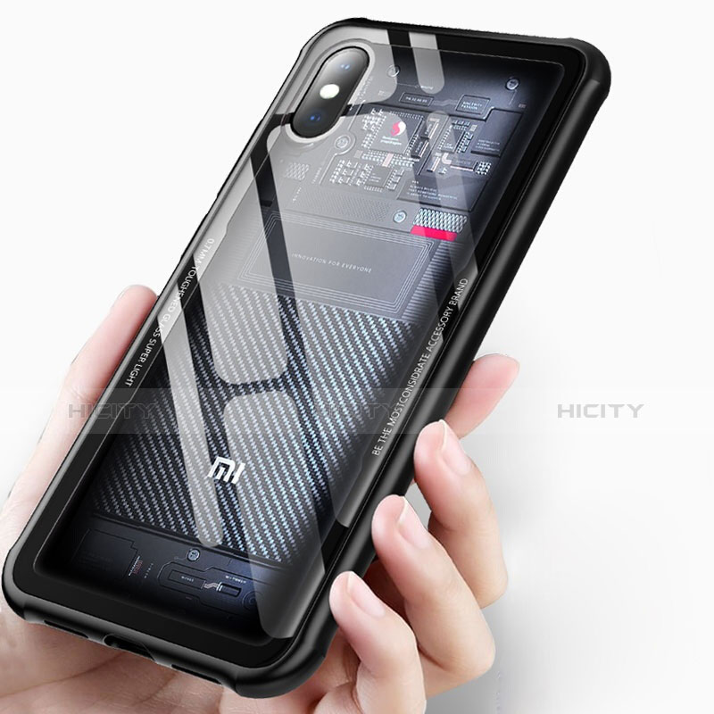 Etui Ultra Fine TPU Souple Transparente T03 pour Xiaomi Mi 8 Explorer Noir Plus