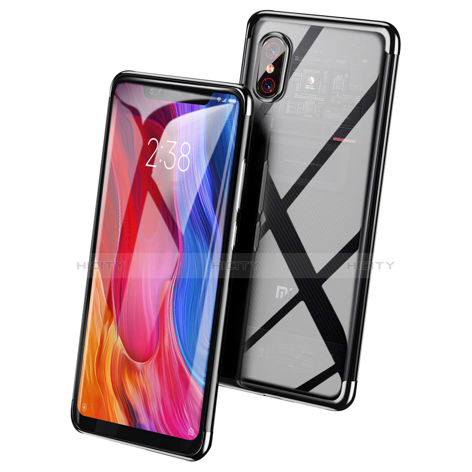 Etui Ultra Fine TPU Souple Transparente T03 pour Xiaomi Mi 8 Screen Fingerprint Edition Noir Plus