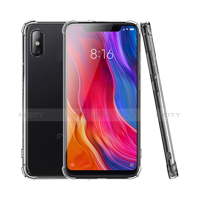 Etui Ultra Fine TPU Souple Transparente T04 pour Xiaomi Mi 8 Screen Fingerprint Edition Noir Plus