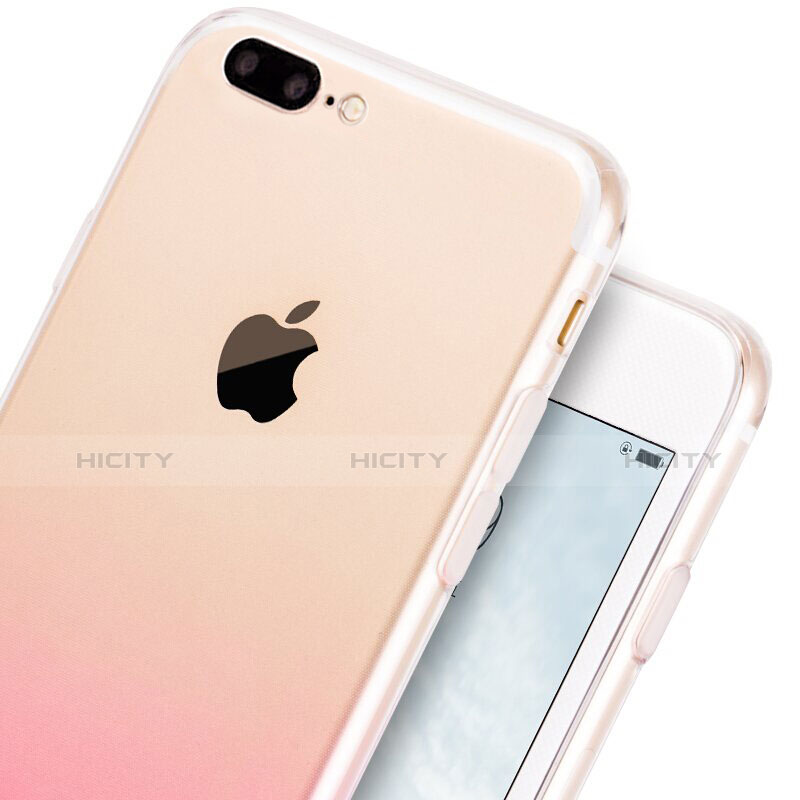 Etui Ultra Fine Transparente Souple Degrade G01 pour Apple iPhone 8 Plus Rose Plus