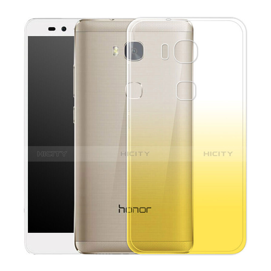 Etui Ultra Fine Transparente Souple Degrade pour Huawei Honor 7 Lite Jaune Plus