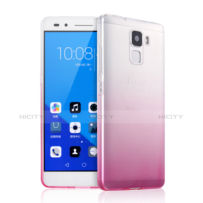 Etui Ultra Fine Transparente Souple Degrade pour Huawei Honor 7 Rose Plus