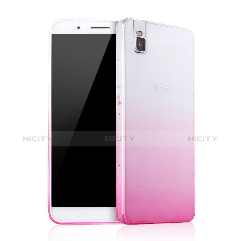 Etui Ultra Fine Transparente Souple Degrade pour Huawei Honor 7i shot X Rose Plus