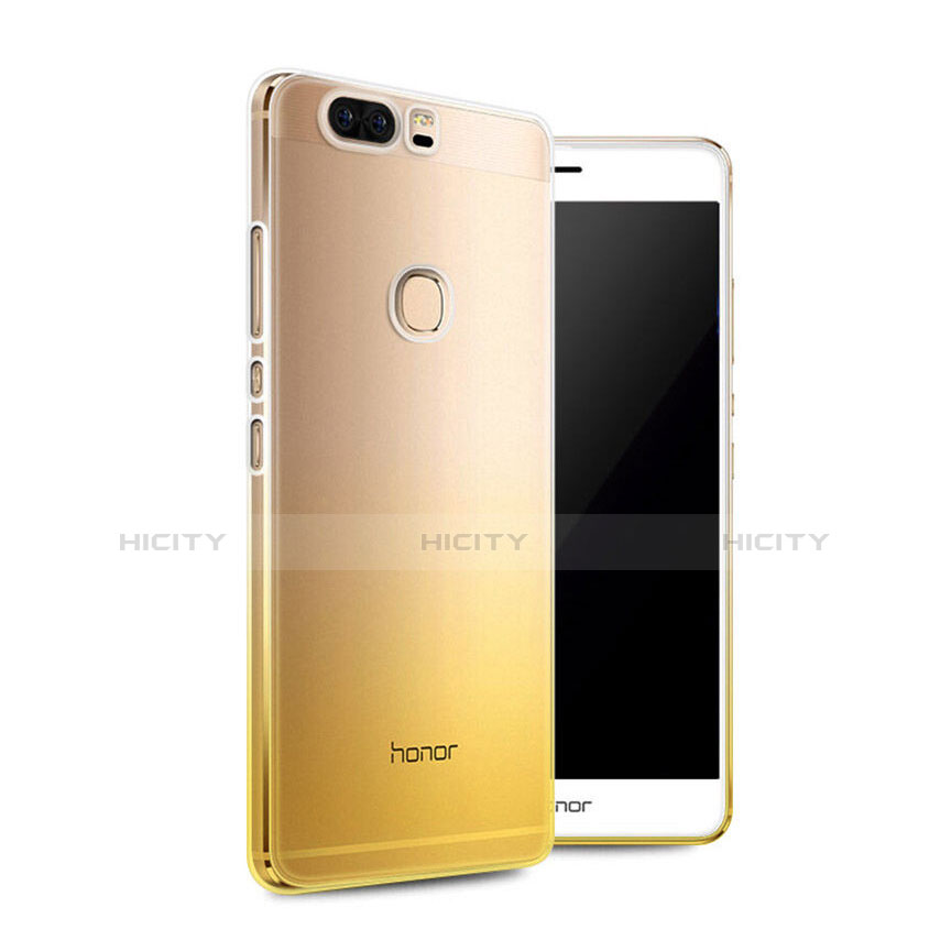 Etui Ultra Fine Transparente Souple Degrade pour Huawei Honor V8 Jaune Plus