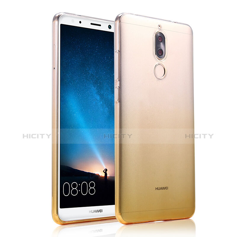 Etui Ultra Fine Transparente Souple Degrade pour Huawei Maimang 6 Jaune Plus