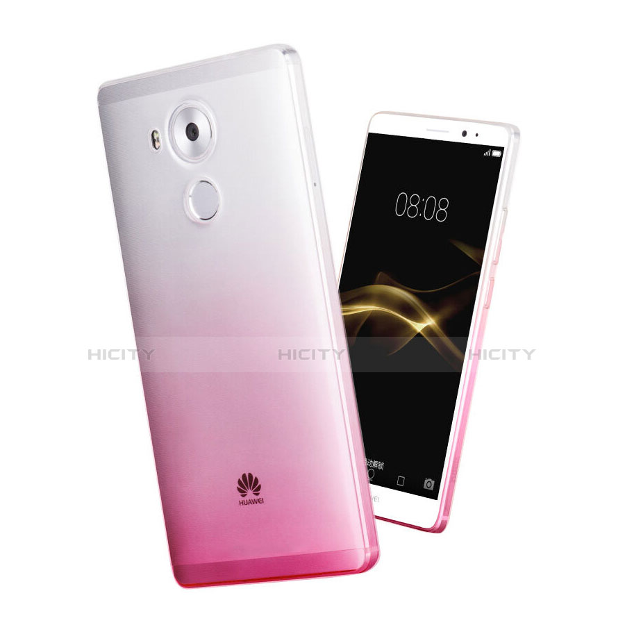 Etui Ultra Fine Transparente Souple Degrade pour Huawei Mate 8 Rose Plus