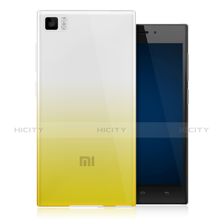 Etui Ultra Fine Transparente Souple Degrade pour Xiaomi Mi 3 Jaune Plus