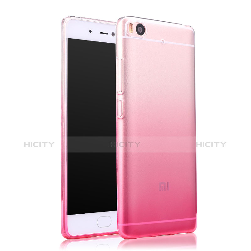 Etui Ultra Fine Transparente Souple Degrade pour Xiaomi Mi 5S 4G Rose Plus