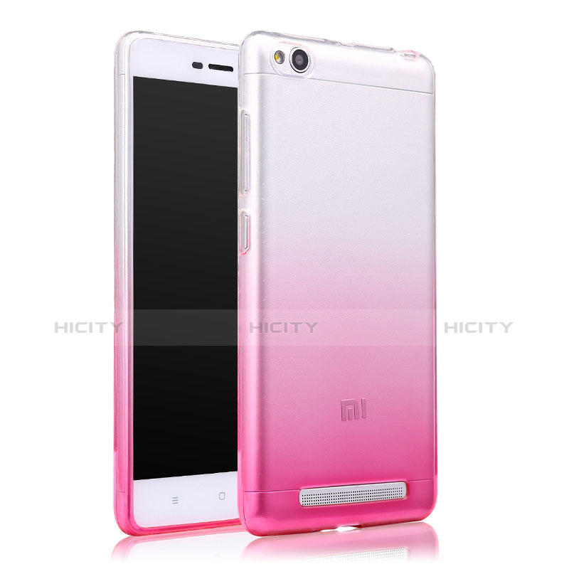 Etui Ultra Fine Transparente Souple Degrade pour Xiaomi Redmi 3 Rose Plus