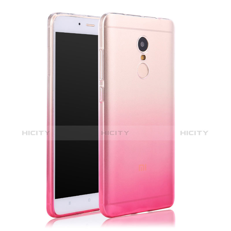 Etui Ultra Fine Transparente Souple Degrade pour Xiaomi Redmi Note 4 Rose Plus