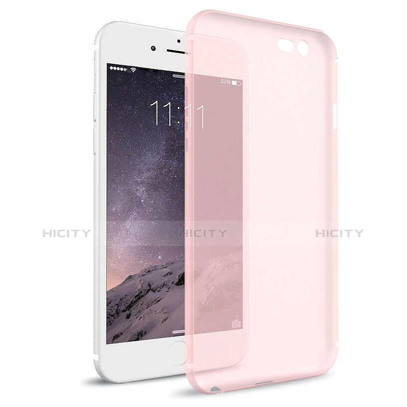 Etui Ultra Slim Mat Silicone Souple Transparente pour Apple iPhone 6S Rose Plus