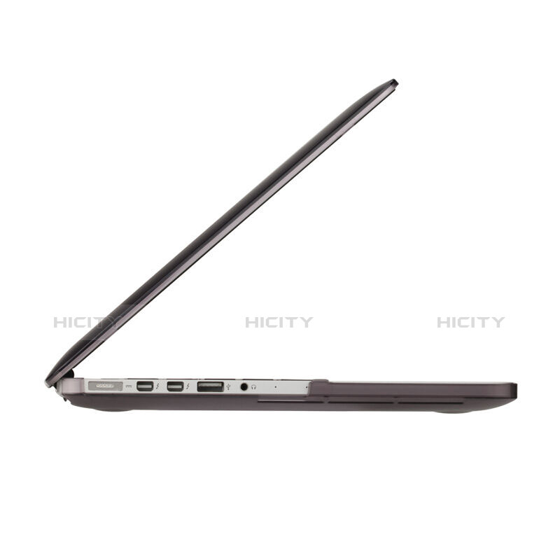 Etui Ultra Slim Plastique Rigide Transparente pour Apple MacBook Air 13 pouces Gris Plus