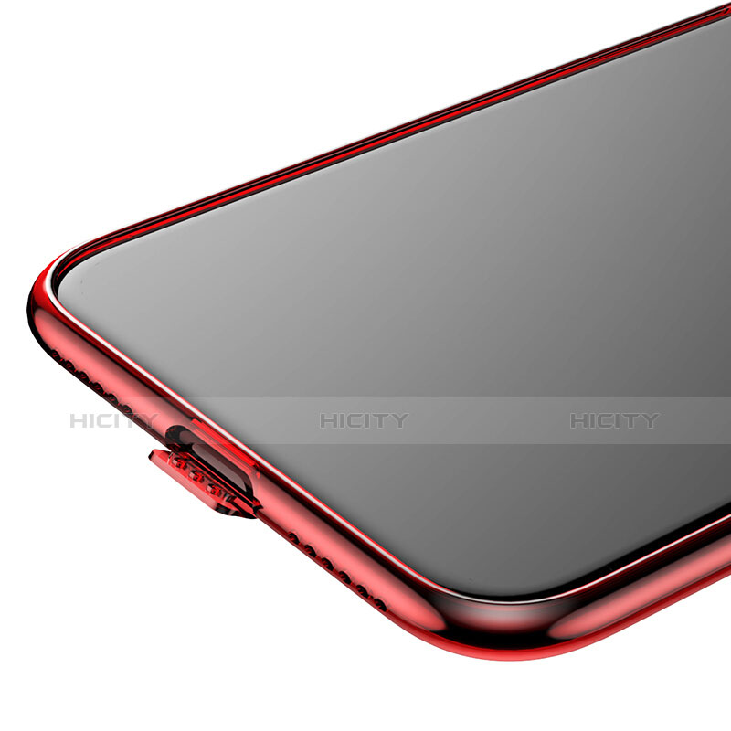 Etui Ultra Slim Silicone Souple Transparente pour Apple iPhone X Rouge Plus