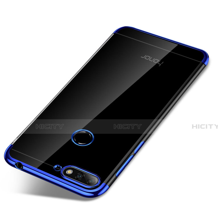 Etui Ultra Slim Silicone Souple Transparente pour Huawei Y6 Prime (2018) Bleu Plus