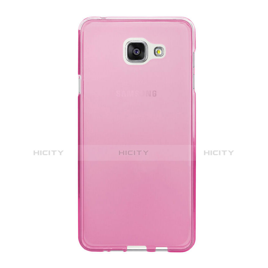 Etui Ultra Slim Silicone Souple Transparente pour Samsung Galaxy A5 (2016) SM-A510F Rose Plus