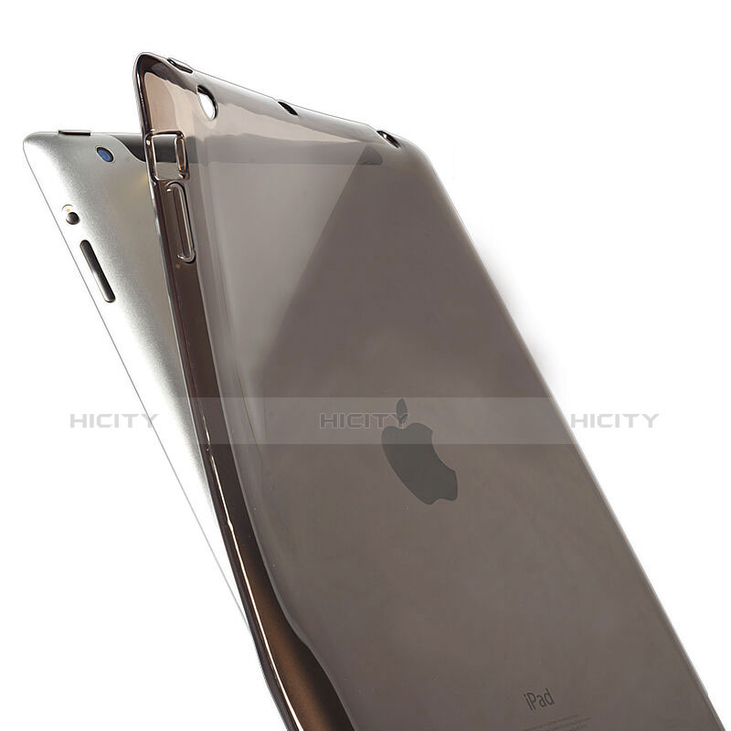Etui Ultra Slim TPU Souple Transparente pour Apple iPad 3 Gris Plus
