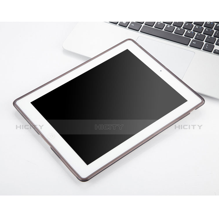 Etui Ultra Slim TPU Souple Transparente pour Apple iPad 3 Gris Plus