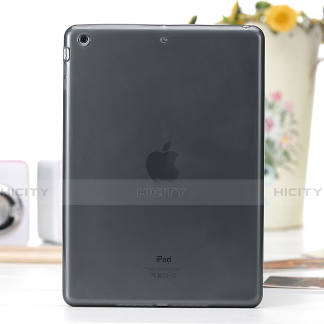 Etui Ultra Slim TPU Souple Transparente pour Apple iPad Air Gris Plus