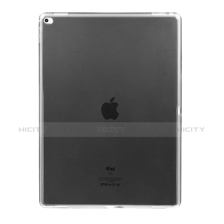 Etui Ultra Slim TPU Souple Transparente pour Apple iPad Pro 12.9 Gris Plus