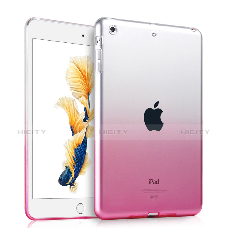 Etui Ultra Slim Transparente Souple Degrade pour Apple iPad Air Rose Plus