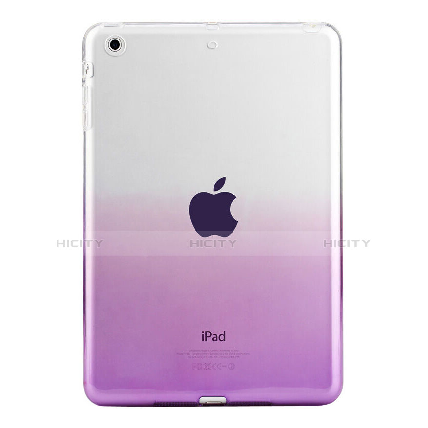 Etui Ultra Slim Transparente Souple Degrade pour Apple iPad Mini 3 Violet Plus