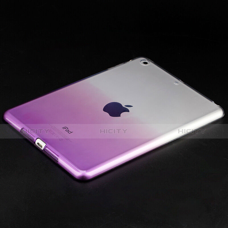 Etui Ultra Slim Transparente Souple Degrade pour Apple iPad Mini 3 Violet Plus